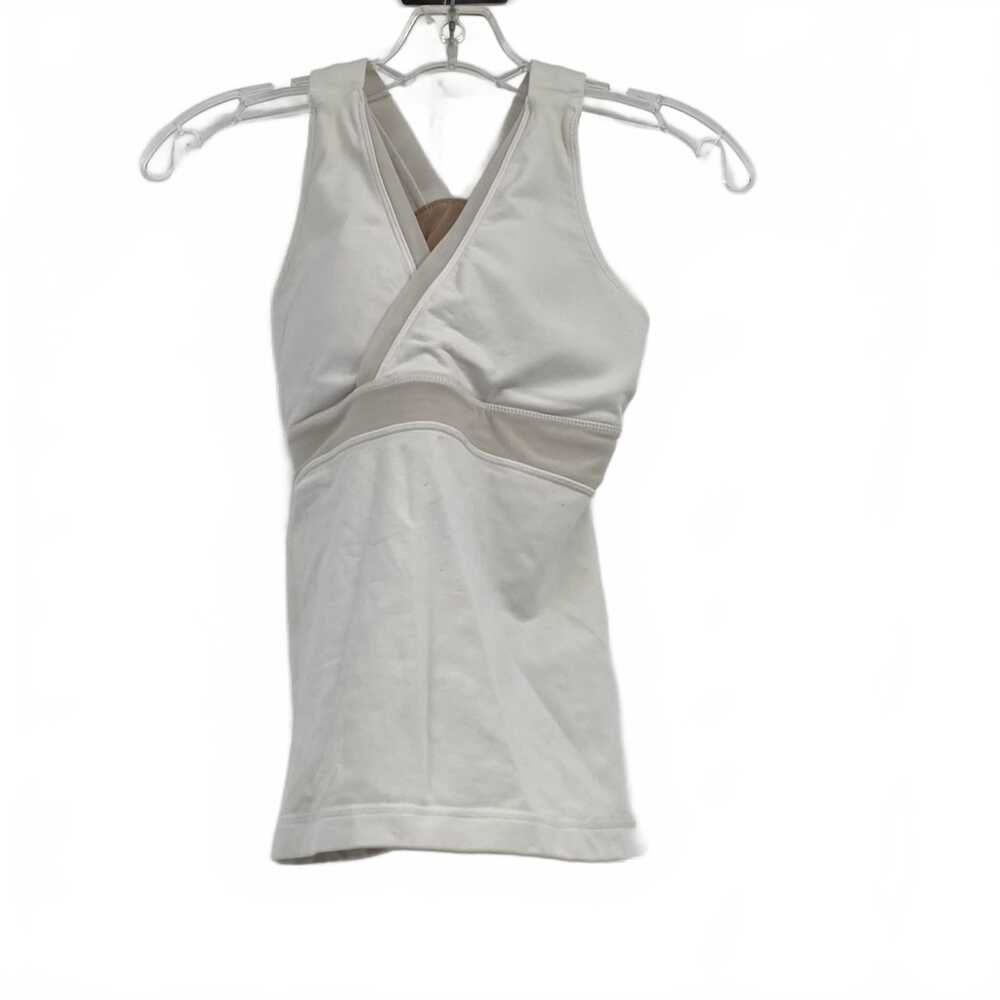 lululemon athletica Beige White Tank Top Built-In Bra